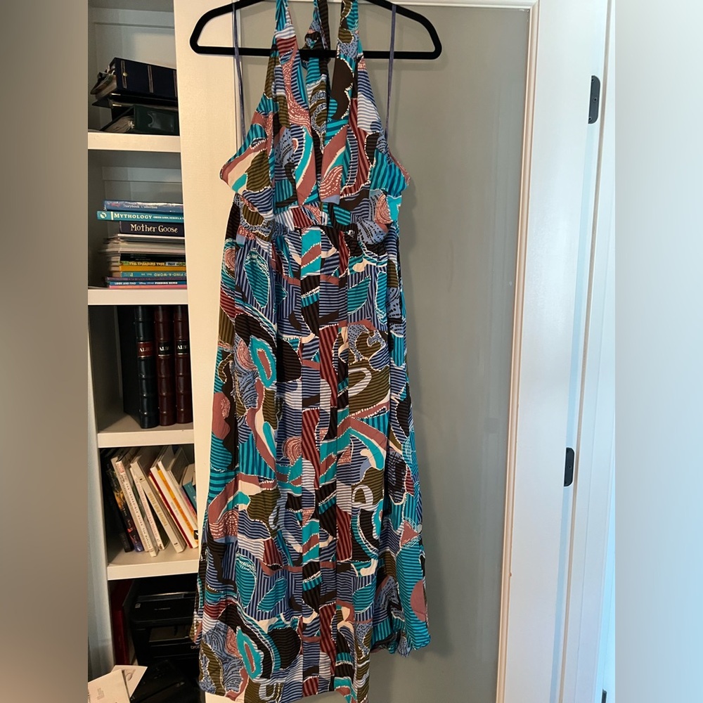 Anthropologie Vibrant Patterned Maxi Dress